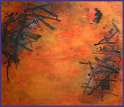 Original Abstract paintings of the contemporary Japanese artist Michi Sasamori. Art of her heart
