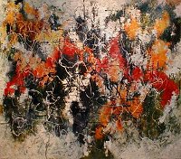 Oil paintings by the Danish-Norwegian abstract-expressionist, Preben Saxild.