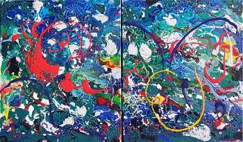 I paint abstract expressionist paintings and my photographs are mainly of wild places, people and animals.